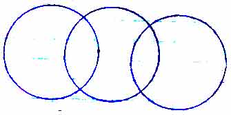 На рисунке 1 изображено 3 круга