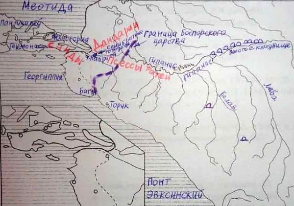 Контурная карта античная эпоха на кубани