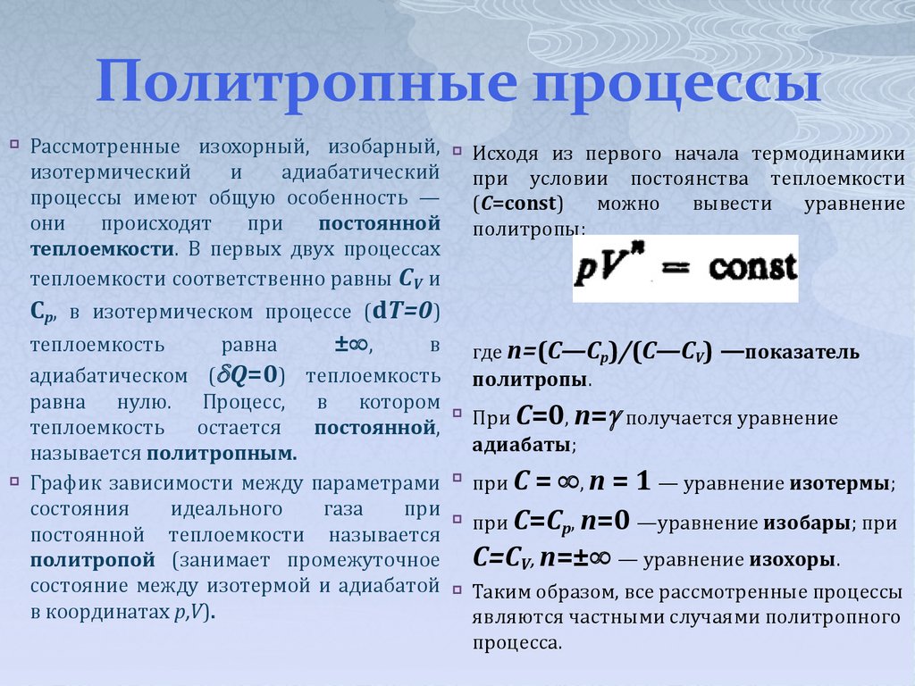 Диаграмма политропного процесса