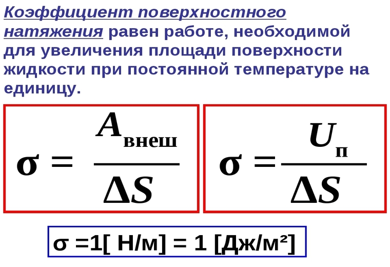 Коэффициент поверхностного натяжения жидкости формула. Формула коэффициента натяжения жидкости. Коэффициент поверхностного натяжения формула. Коэффициент поверхностного натяжения определяется по формуле:.