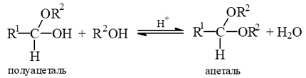 Ацетальдегид метанол реакция. Альдегиды и кетоны образование полуацеталей. Полуацетали и ацетали номенклатура. Взаимодействие альдегидов со спиртами.